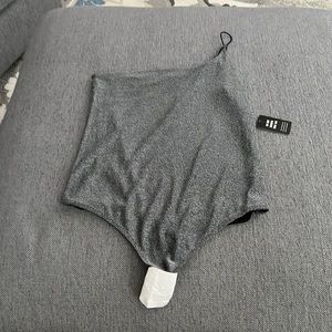 NWT Express One shoulder bodysuit L